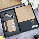 Premium Doctor Combo | Personalized Jute Diary & Gift Set for Doctors - BBD GIFTS